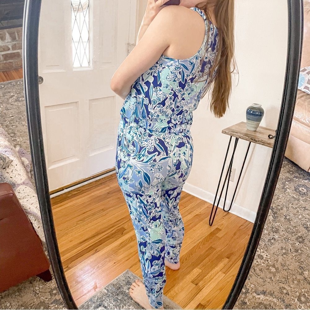 Lilly Pulitzer Paulina Jumpsuit Royal Purple Koalafications XS - Picture 3 of 10